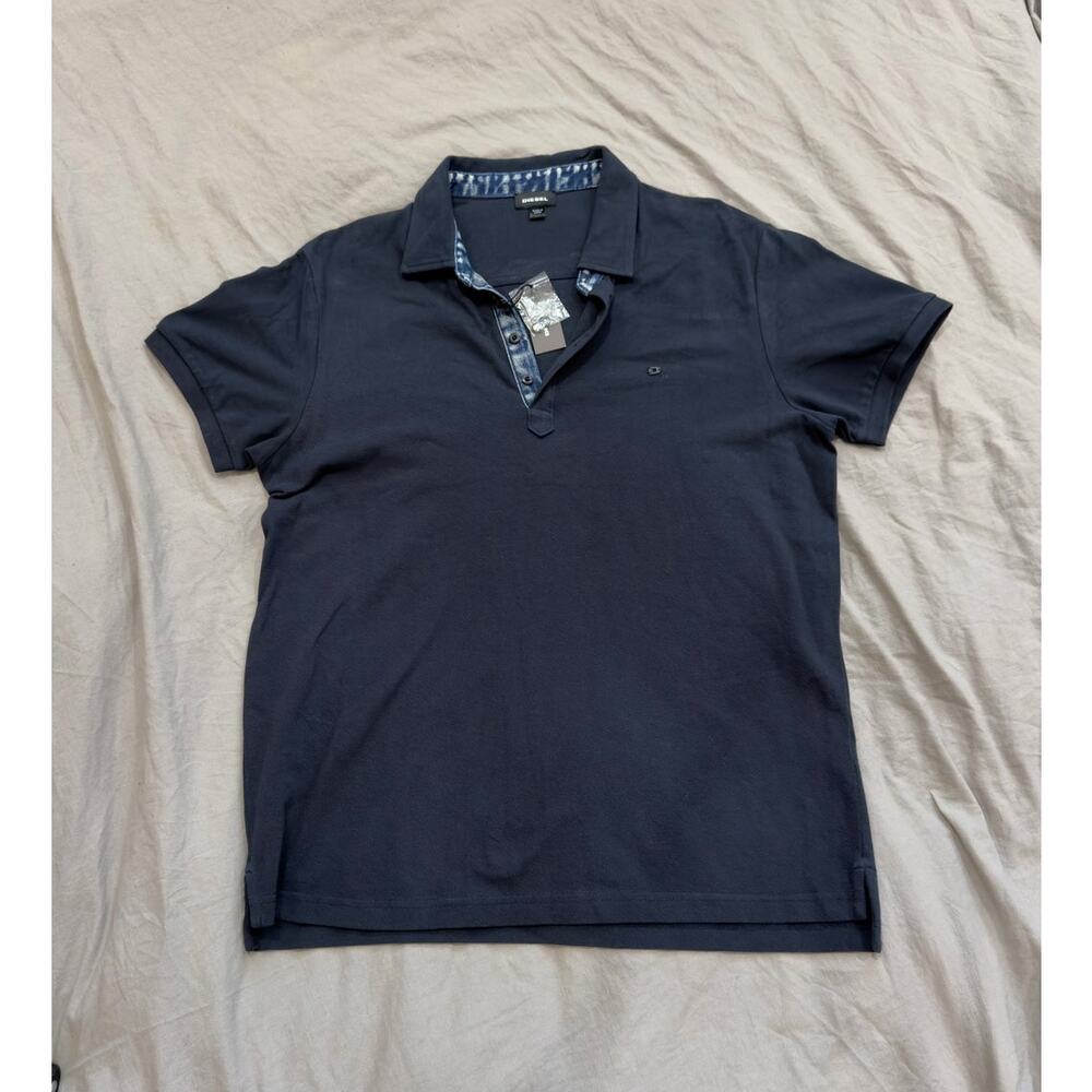 DIESEL Navy Blue Premium T-RAGA Polo Shirt
